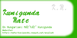 kunigunda mate business card